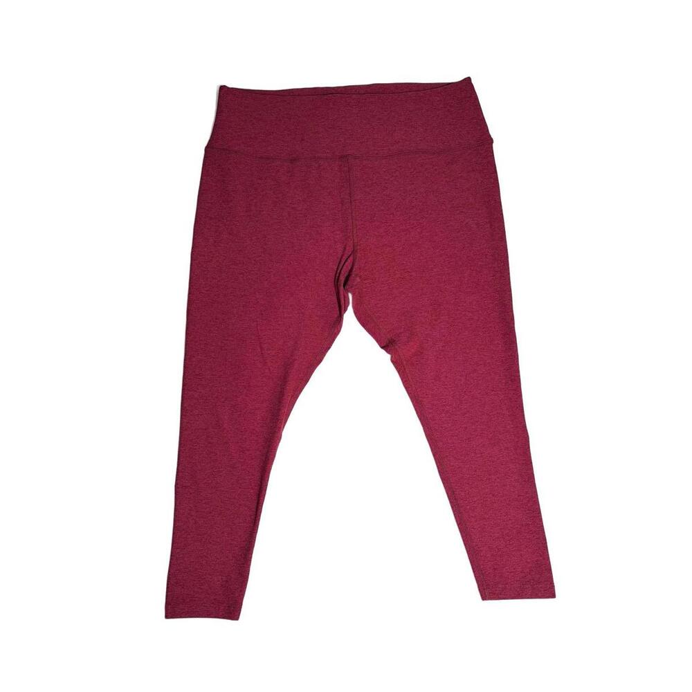 Beyond Yoga 3X Spacedye Plus Size Red Maroon High Rise Crop Leggings - Picture 2 of 12